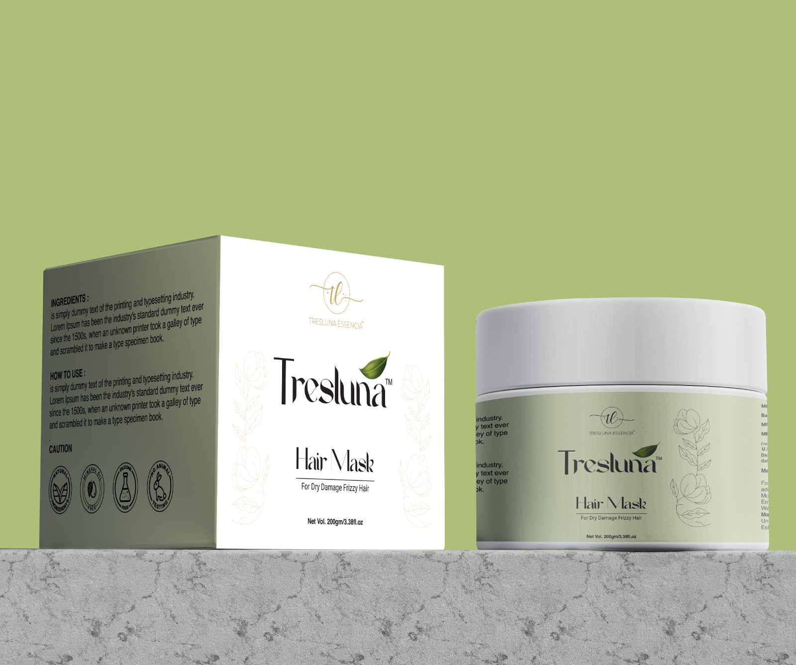 Tresluna Deep Repair Hair Mask For Dry, Damaged & Frizzy Hair
